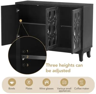 Merax Retro Mirrored Sideboard Buffet Cabinet