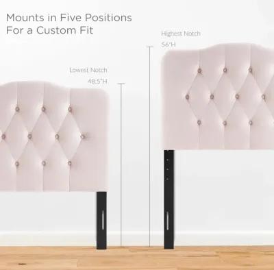 Modway - Annabel Twin Diamond Tufted Performance Velvet Headboard