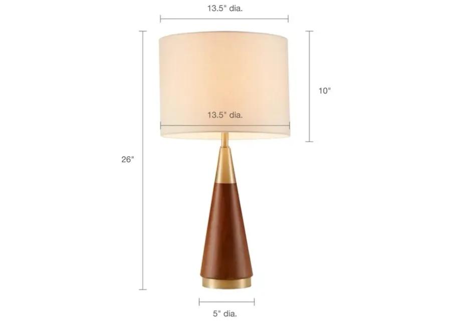 Belen Kox Modern Pecan and Gold Table Lamp, Belen Kox