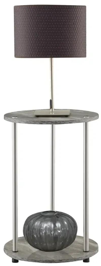 Designs2Go No Tools 2 Tier Round End Table