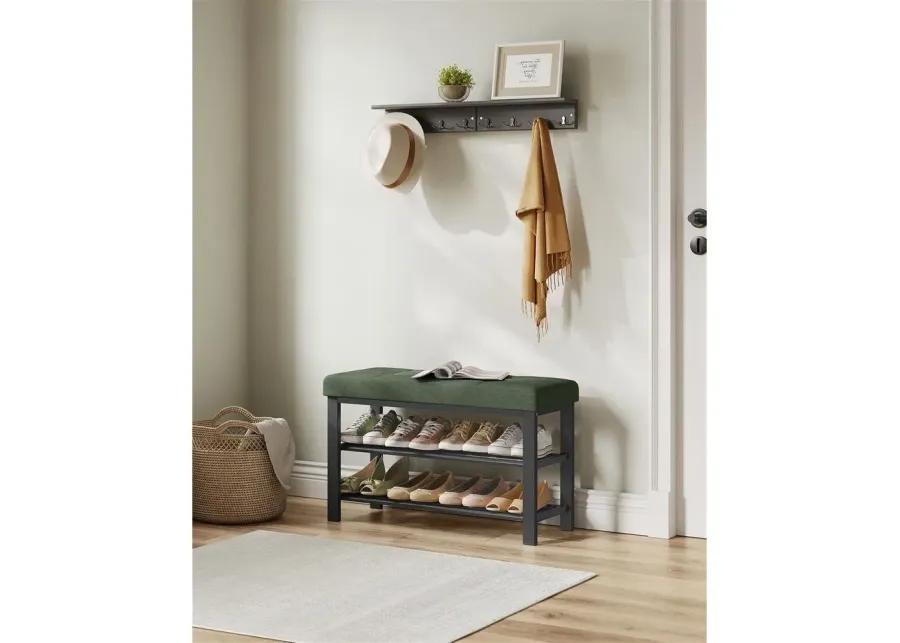 Entryway Shoe Storage Bench with Cushion