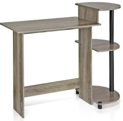 Furinno Furinno 11181GYW/BK Compact Computer Desk, French Oak Grey/Black