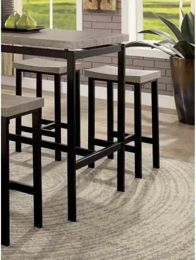 5 Piece Two Tone Counter Height Dining Table Set