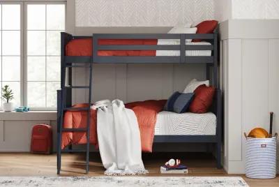 Nextonfort Blue Twin Over Twin Bunk Bed