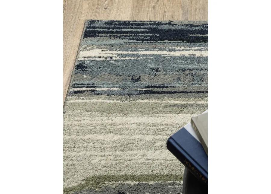 Seneca 2'3" x 7'6" Blue Rug