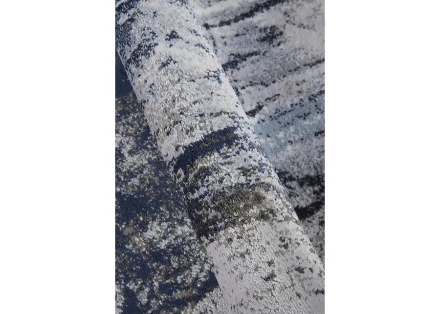 Gaspar 3833F Blue/Gray/White 2'10" x 8' Rug