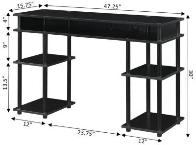 Convenience Concepts Designs2Go No Tools Student Desk with Shelves