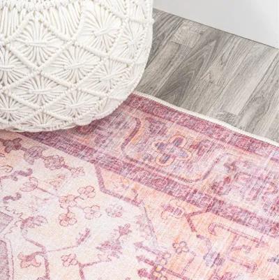 Alacati Ogee Medallion Washable Indoor/Outdoor Area Rug