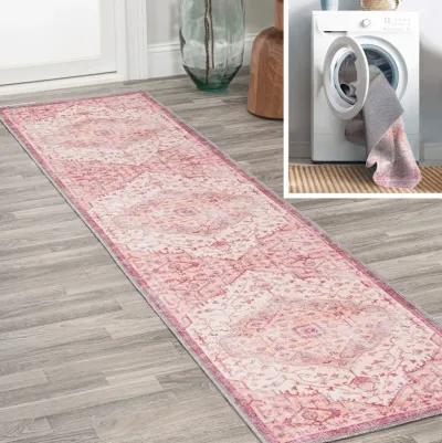 Alacati Ogee Medallion Washable Indoor/Outdoor Area Rug