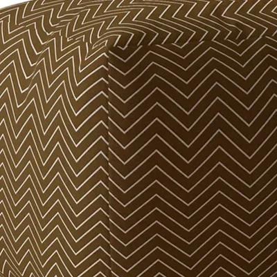 Homezia 17" Brown Chevron Pouf Ottoman