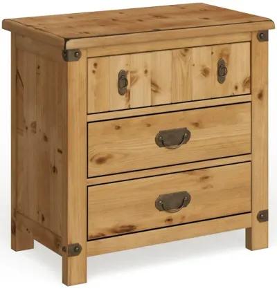 Cottage Style Weathered Elm 1 Piece Nightstand Ball Bearing Metal Glide USB Charger/Power Outlet