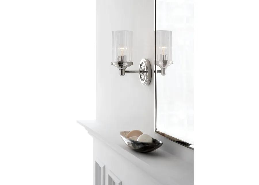 Ava Single Sconce in Polished Nickel