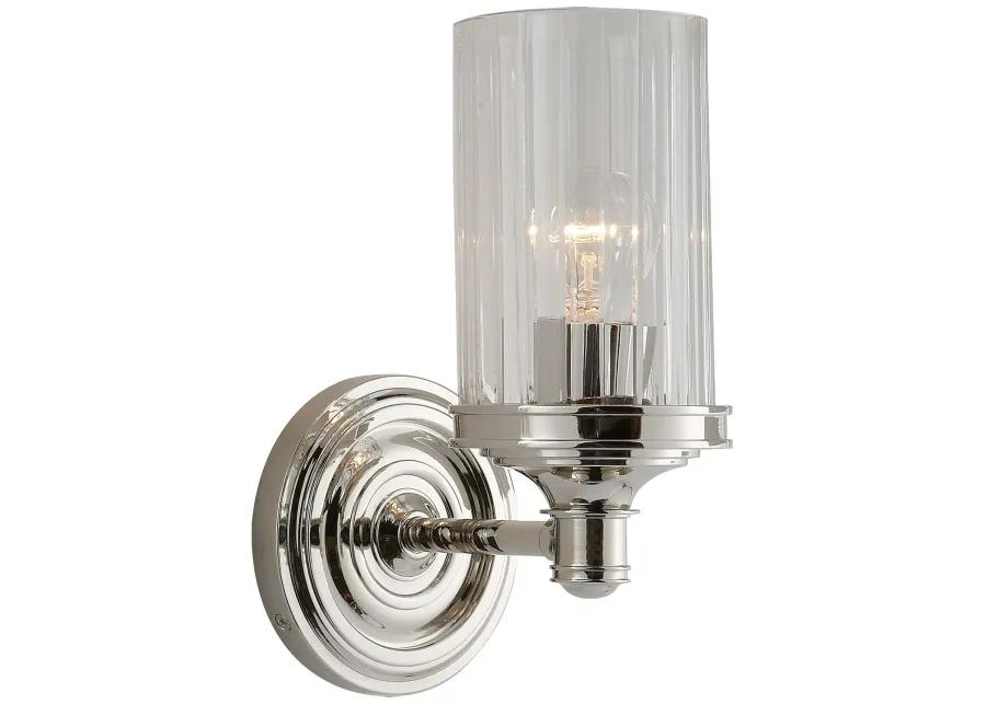 Ava Single Sconce in Polished Nickel