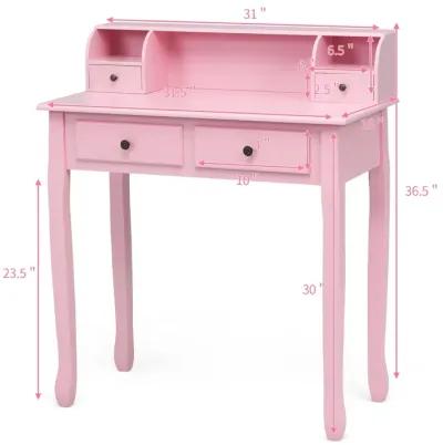 Removable Floating Organizer 2-Tier Mission Home Computer Vanity Desk