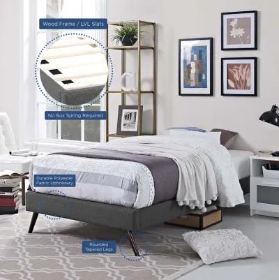 Modway - Loryn Twin Fabric Bed Frame with Round Splayed Legs