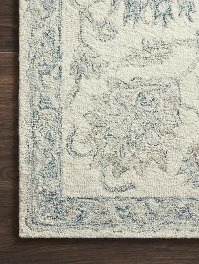 Norabel NOR04 Ivory/Blue 7'9" x 9'9" Rug