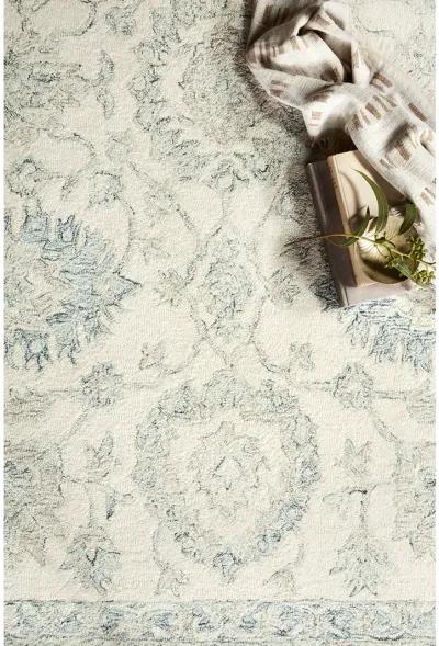 Norabel NOR04 Ivory/Blue 7'9" x 9'9" Rug