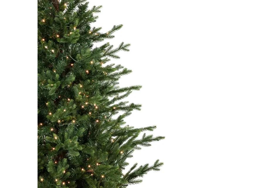 4' Pre-Lit Potted Deluxe Russian Pine Artificial Christmas Tree  Warm White LED Lights