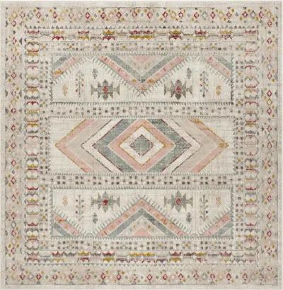 Ankara AKR-2336 7'10' Round Beige Rug