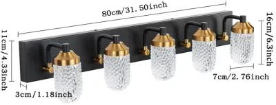 Vanity Lights With 5 LED Bulbs For Bathroom Lighting