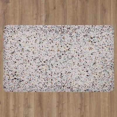 Terrazo Tile Cream 1' 8" x 3' 6" Door Mat