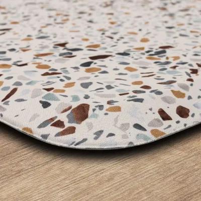 Terrazo Tile Cream 1' 8" x 3' 6" Door Mat