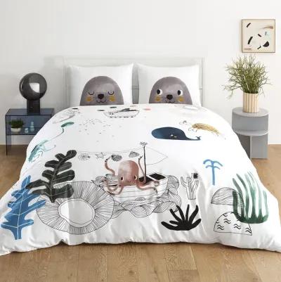 Underwater Love 100% Cotton Duvet & Pillowcase Set - Twin