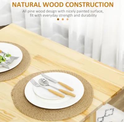 Natural Wood Dining: Folding Table with Drop Leaf for Small Spaces