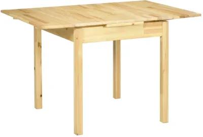 Natural Wood Dining: Folding Table with Drop Leaf for Small Spaces