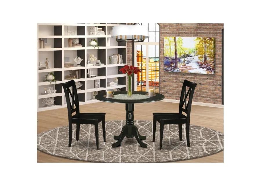 Dining Room Set Black, DLCL3-BLK-W