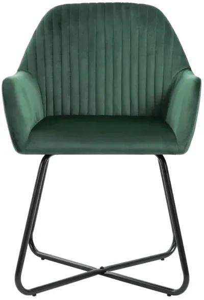 vidaXL Dining Chairs 2 pcs Green Velvet, 249803