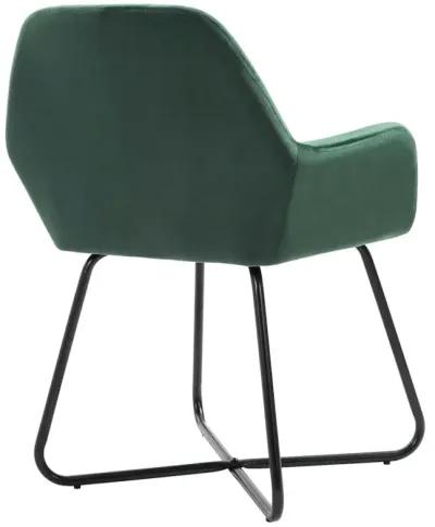 vidaXL Dining Chairs 2 pcs Green Velvet, 249803