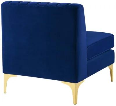 Triumph Channel Tufted Performance Velvet Armless Chair