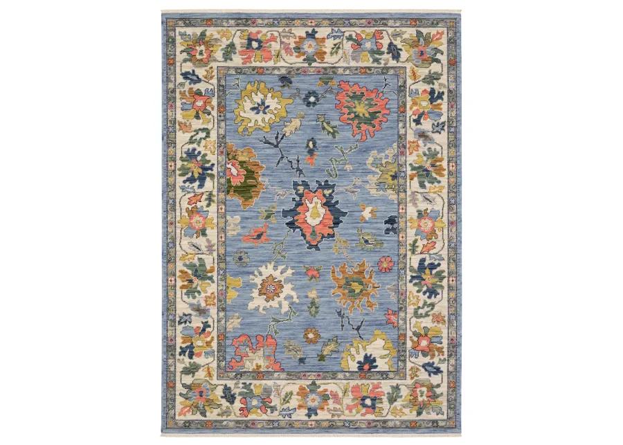 Lucca 3'3" x 5' Blue Rug