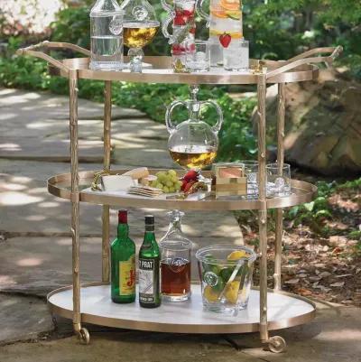 Arbor Bar Cart- Brass