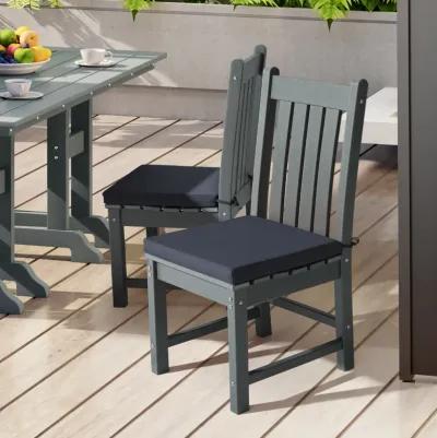 WestinTrends Outdoor Patio Kitchen Dining Chair Square Seat Cushions Set of 4, 19 x 17