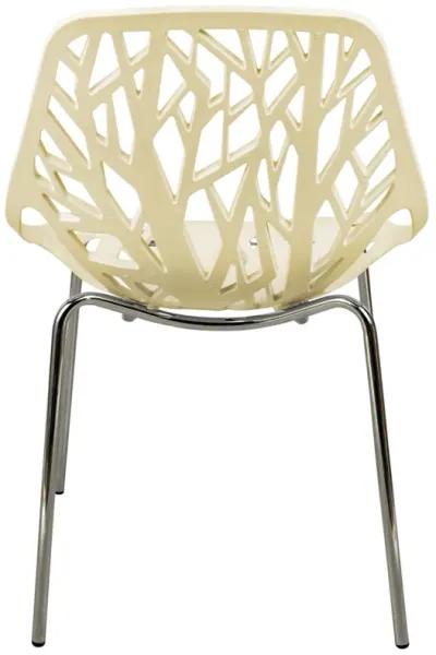 LeisureMod Modern Asbury Dining Chair w/ Chromed Legs