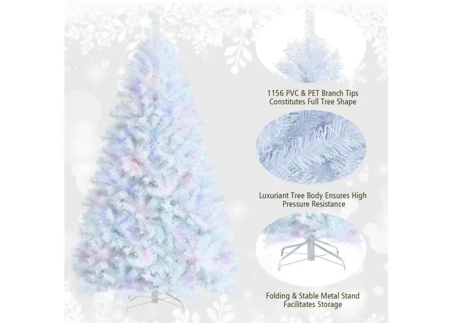 Iridescent Tinsel Artificial Christmas Tree with Branch Tips