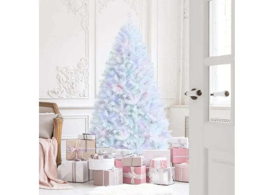 Iridescent Tinsel Artificial Christmas Tree with Branch Tips