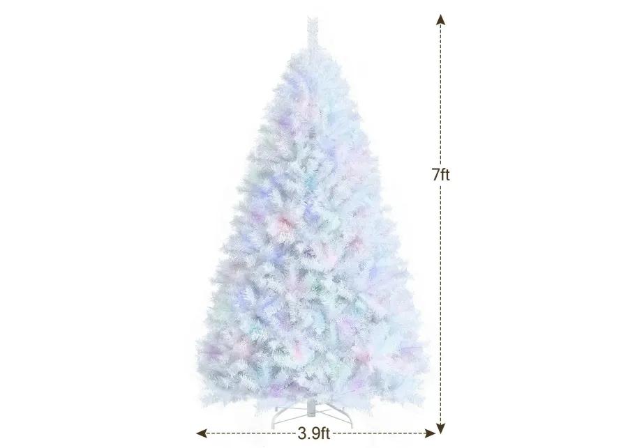 Iridescent Tinsel Artificial Christmas Tree with Branch Tips