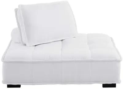 Saunter Tufted Fabric Armless Chair White EEI-4725-WHI