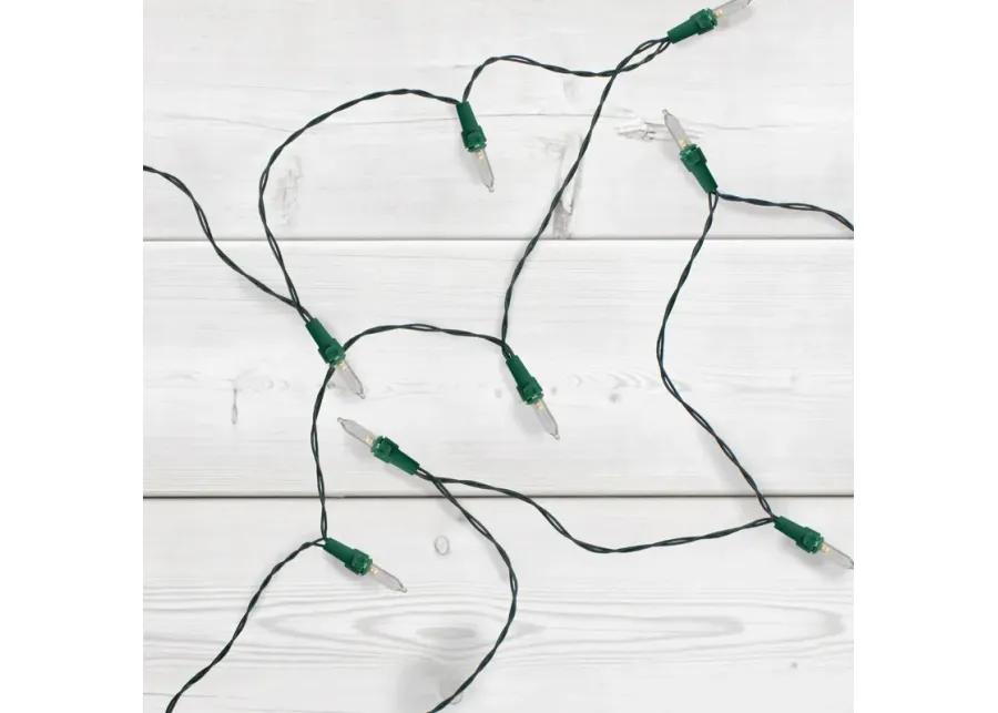 50 Count Battery Operated White Warm LED Mini Christmas Lights  32ft Green Wire