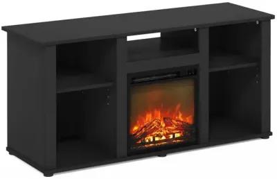 Fireplace TV Entertainment Center with Open Storage Compartment for TV up to 55"