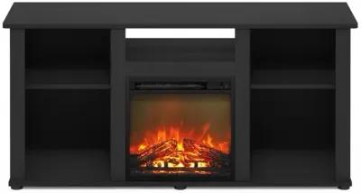 Fireplace TV Entertainment Center with Open Storage Compartment for TV up to 55"