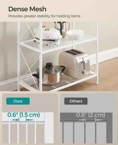 23.6" Wide Storage Rack with X Side Frames Cloud White