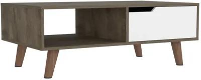 Coffee Table 2.0 Bull, Living Room, Dark Brown / White