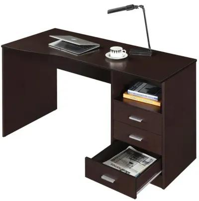 Classic Computer Desk with Multiple Drawers. Color: Wenge