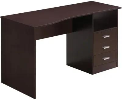 Classic Computer Desk with Multiple Drawers. Color: Wenge