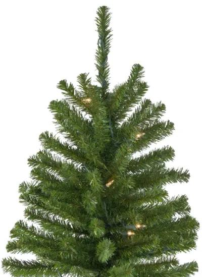 6' Pre-Lit Pencil Alpine Artificial Christmas Tree  Clear Lights