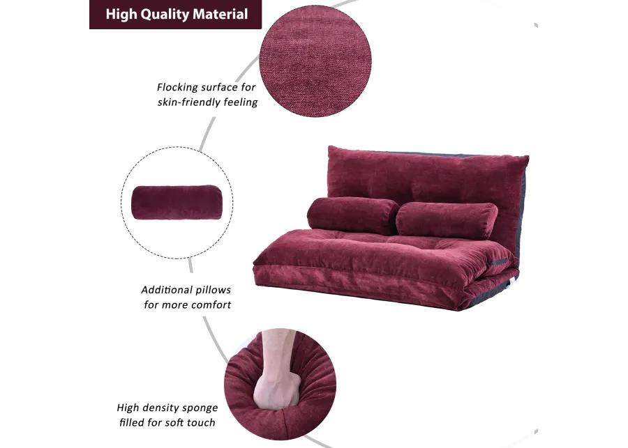 Merax Lazy Sofa Adjustable Folding Futon Sofa